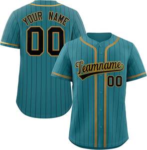 Camiseta de béisbol de la serie Pro, camiseta de softball juvenil con botones de malla personalizada, aparejos de tela sublimada, bordado de sarga, secado rápido de EE. UU. - Product Image 5