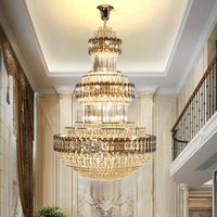 Nouveauté 2024 personnalisé artistique poire Type décoration de la maison plafond luxe lampes suspendues grands lustres en cristal Vintage