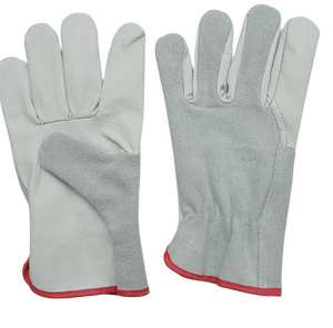 Guantes de conducción de cuero de grano de piel de vaca XL para hombre, equipo de trabajo de protección combinado anticorte para soldadura y protección de manos y brazos de alimentos - Product Image 4