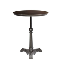 Table d'appoint en fer noir de style antique, design gothique orné, intérieur extérieur, jardin, bistrot, support pour plantes, meubles en métal à bas prix