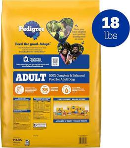 For Pedigree Roasted Chicken Vegetable Flavor Dry <b>Dog</b> Food 18 Lb. <b>Bag</b> High Protein Complete Nutrition for Adults Pet <b>Treat</b> 10kg - Product Image 4