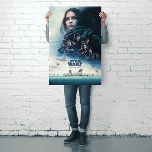 Affiche murale Rogue One : Une histoire de Star Wars, style Art déco moderne, sur toile et papier, avec cadre noir, motif Demon Slayer pour décoration murale - Product Image 2