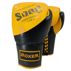 Gants de compétition de boxe professionnels | Gants à lacets en cuir d'origine pour les combattants professionnels, qualité supérieure durables et confortables - Product Image 6