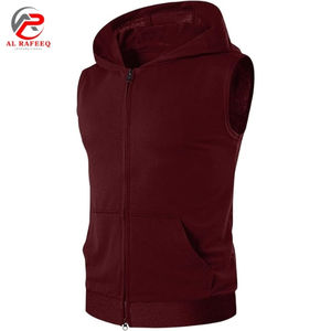 Sudadera sin Mangas con Capucha y Cremallera Completa para Hombre, Estilo Deportivo, Personalizable, para Gimnasio y Entrenamiento - Product Image 3