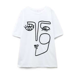 Camiseta de algodón orgánico 100% para mujer, camiseta lisa personalizada promocional, camiseta de gran tamaño, nuevos estilos, venta al por mayor - Product Image 1