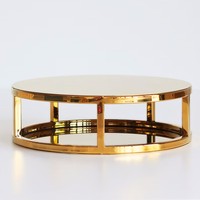 Ensemble de 2 supports à gâteau et entretoises en acier inoxydable, 6 ronds et 10 ronds, en or, argent et noir métalliques