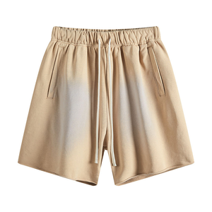 Shorts de sport délavés à l'acide pour hommes, en coton doux, confortables, vêtements de fitness, vente en gros - Product Image 2