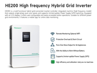 Système de solution d'énergie solaire hybride multifonctionnel 5,5 kW 24 V pour usage domestique, onduleur photovoltaïque hybride connecté au réseau, produit phare et sûr