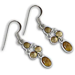Pendientes de Plata 925 con Citrino para Mujer, Joyería de Moda - Product Image 3