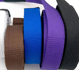 Cinturón de Karate Personalizado de Tendencia, con Rayas Bordadas, Spandex/Poliéster, Color Personalizado, Parte Delantera Transpirable, Secado Rápido, para Entrenamiento - Product Image 2