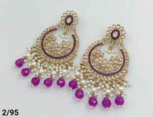 แบบดั้งเดิมและทันสมัยออกแบบล่าสุดเครื่องประดับอินเดียขายส่งของ jhumka kundan ต่างหูสำหรับผู้หญิงเครื่องประดับต่างหูทันสมัย - Product Image 4