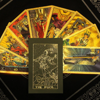 Vente en gros au comptant jeu de cartes de tarot racontant la bonne fortune de haute qualité pour jouer avec des cartes d'affirmation de 78 cartes positives