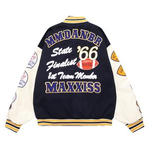 Veste universitaire Letterman vintage pour hommes, OEM, personnalisée, en cuir, chaîne de manches, chenille, broderie, bombardier, vol, baseball - Product Image 6