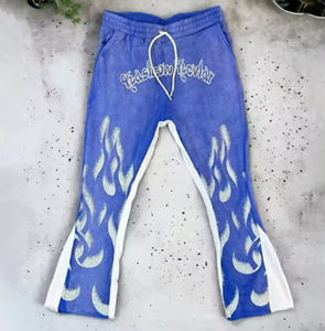 Pantalons de survêtement amples pour hommes sur mesure, taille mi-haute, style sportif, streetwear, 100% coton biologique, imperméable, respirant, écologique - Product Image 3