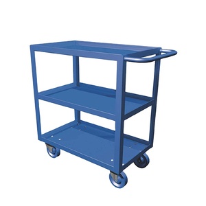 High Quality 3-Tier Metal Rolling <b>Tool</b> <b>Cart</b> Factory Direct From Vietnam Heavy Duty Handle Wheels <b>for</b> Garage Warehouse Storage - Product Image 1