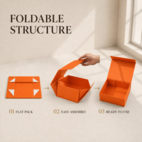 Nouvelle conception de boîte en papier pliable, emballage imprimé, couvercle, vente en gros, boîte cadeau de luxe avec aimant, emballage de luxe