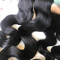 Extensiones de Cabello Humano Vietnamita Virgen de Doble Trama, Gruesas en las Puntas, Color Natural, Ondulado, con Frontal