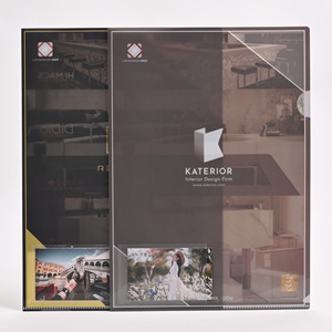 Sản xuất tùy chỉnh in logo tài liệu kinh doanh <span class=keywords><strong>L</strong></span> hình dạng A4 thư mục cho văn phòng với túi và chủ thẻ kinh doanh - Product Image 2