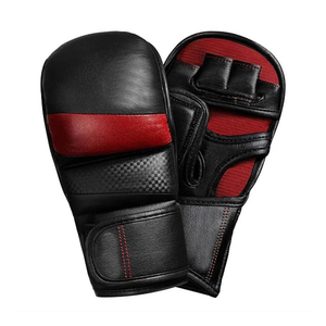 Guantes de boxeo y MMA de cuero de calidad profesional de diseño OEM personalizado con características de perforación, la mejor herramienta de entrenamiento a la venta - Product Image 1