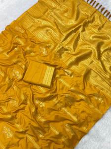 Precioso Sari de Seda Suave con Trabajo de Tejido Zari a la Precio Más Bajo, Fabricante de Moda Femenina de Surat, Suministro al por Mayor - Product Image 2