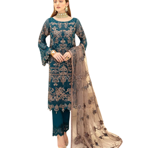 Suministro directo de fábrica Temporada de invierno para mujer Vestidos casuales Listo para usar Traje paquistaní Shalwar Kameez Hecho de seda para fiestas - Product Image 5