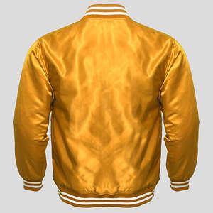 Chaqueta Bomber Varsity de Invierno de Alta Calidad 100% Satén para Hombre, Logotipo Personalizado, Estilo Universitario, Transpirable, Estilo Urbano, OEM, Talla Grande - Product Image 2