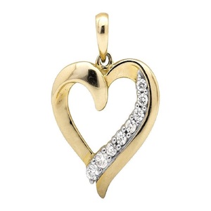 Élégant pendentif double coeur avec diamants Moissanite étincelants en plaqué argent pour femmes cadeau de bijoux de mode - Product Image 1