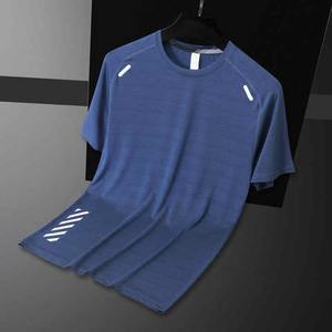 Camiseta de cuello redondo suave para hombre personalizada con servicio OEM, estilo Formal, compresión muscular para gimnasio, hecha de tejido de punto de poliéster - Product Image 2