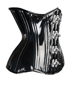 Corsé beige de PVC para mujer, corsé moldeador de control medio, corsé de terciopelo estilo friperie para mujer - Product Image 6