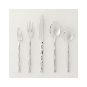 ชุดเครื่องเงินด้ามแบนทำจากเรซินสีแดงชุดเครื่องใช้บนโต๊ะอาหารสำหรับงานแต่งงานโรงแรมหรู - Product Image 6