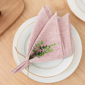 Đơn giản rắn màu polyester chống nhăn dày vải khăn ăn thích hợp cho đám cưới bên nhà hàng và thực phẩm trang trí - Product Image 2