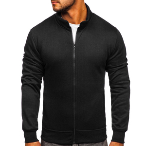 เสื้อกันหนาวมีซิปสำหรับผู้ชายคอกลมผ้าฟลีซโพลีเอสเตอร์/ ผ้าฝ้ายผสมเป็นมิตรต่อสิ่งแวดล้อมระบายอากาศได้ดีตัวเลือกการปักแบบพอดีตัวปกติสำหรับฤดูใบไม้ร่วง - Product Image 1