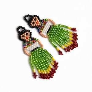 Muñecas Bohemian Glass Seed Beads Mujer personalizada Moda Diseñador de lujo Borlas Pendientes Hecho a mano Colorido Hoop - Product Image 4