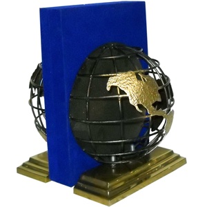 Antique Metal Nautical Globe Bookend Creative Design Vintage Luxury Item Top Product for Shiny Table Centerpiece Wholesale - Product Image 4