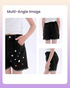 Ropa de marca azul corta, pantalones cortos de algodón puro de verano, pantalones cortos de mezclilla para hombre hechos en Pakistán - Product Image 4