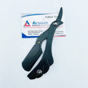 Navaja de Afeitar Profesional para Barbería, con Logotipo Personalizado, Recubrimiento Negro, con Bloqueo Oscilante, Función de Seguridad Manual para Afeitar el Cabello y las Axilas - Product Image 3