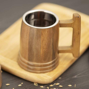 Tazas de Café Clásicas Hechas a Mano de Madera de Mango, Diseño Sólido, Aptas para Lavavajillas, para Camping, al por Mayor, Sostenibles y Ecológicas de Saniya Handicraft - Product Image 1