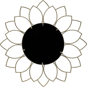 กลีบดอกทองเหลืองโบราณแบบนอร์ดิกหรูหราทันสมัยกระจกตกแต่งผนังดีไซน์เนอร์ศิลปะกรอบโลหะสีทองรูปทรงแปลกๆงานหัตถกรรม - Product Image 5