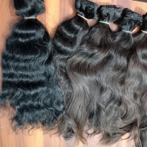 Extensions de cheveux humains brésiliens vierges non traités à 100 %, cuticules alignées, double trame machine, qualité supérieure premium - Product Image 5