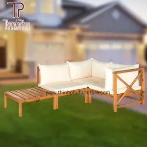Modern Garden Furniture Set Outdoor Patio Wooden with Sofa Combination style Vietnam Supplier
