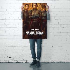 Modern Style Bo-Katan Kryze <b>Poster</b> From the Mandalorian Canvas Wall Art with Black <b>Frame</b> - Product Image 3