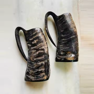 leak proof lid vacuum insulation coffee <b>mug</b> Trendy Horn <b>Mug</b> <b>for</b> <b>Men</b> and Women Genuine Handcrafted by crescent crafts - Product Image 3