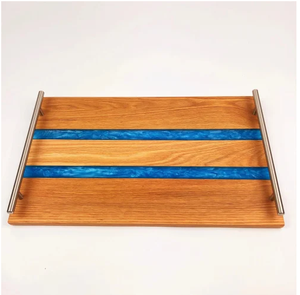 Bandeja de Madera y Resina de Alta Calidad, Posavasos Cuadrado de Resina, Diseño Elegante, Organizador de Cocina, Bandeja de Madera y Resina - Product Image 6
