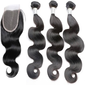 Venta al por mayor de extensiones de cabello humano virgen brasileño natural, paquetes de cabello brasileño de visón, vendedores de cabello indio - Product Image 2