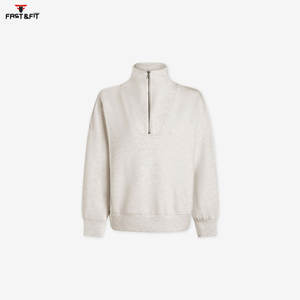 Último diseño Winters transpirable cuello redondo Drop-shoulder Casual Custom Logo Pullover sudadera para mujer - Product Image 5
