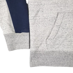Hot Selling Men's Navy Blue & Grey Casual Hoodie Breathable Cotton Blended Sweatshirt Basics Men <b>Hoodies</b> Top For <b>Summer</b> - Product Image 4