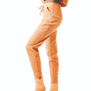 2025 mode à la mode confortable femmes taille haute Baggy survêtement pantalon soie haute qualité tissu doux large côtelé surdimensionné pantalons de survêtement XL - Product Image 6