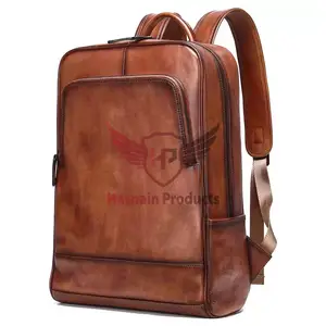 Premium-Qualität 100 % Reines Leder Reisetasche & Rucksack Combo - vielseitiges Gepäck Geschäfts- und Collage-Tasche für Herren und Damen