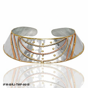 สร้อยคอจี้ทำมือจากโลหะผสม 3 ชนิด ทำจากทองแดง ทองเหลือง และเงินสเตอร์ลิง ของขวัญสำหรับเธอ - Product Image 1