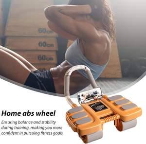 Factory Home Gym <span class=keywords><strong>Principiantes</strong></span> Smart Recoil Abdominal Trainer Roller Auto Return Ab Wheel Roller <span class=keywords><strong>con</strong></span> resorte de acero inoxidable - Product Image 2